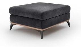 Ciemnoszary puf z aksamitnym obiciem Windsor &amp; Co Sofas Astre