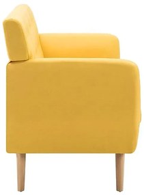 3-osobowa żółta sofa pikowana - Lilia