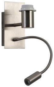 Brilagi - LED elastyczna lampa ścienna NUBILA 1xE27/25W/230V+LED/3W chrom mat