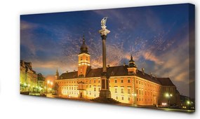 Zdjęcie na płótnie Warszawska Starówka o Zachodzie Słońca