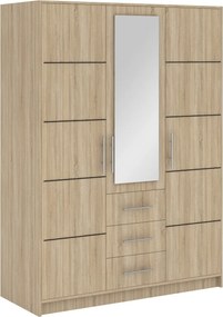 Szafa ELISE - Dąb sonoma / 4 półki / Wysokość 200 cm / 147 cm
