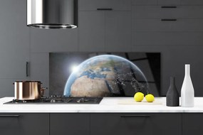 Panel Szklany Błękitna Planeta w Kosmosie