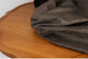 Zaciemniająca zasłona LOOM VELVET 140x250 cm, brązowa Zawieszanie: Metalowe pierścienie