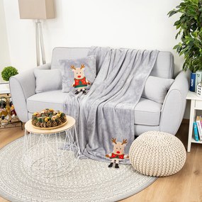 4Home Świąteczny koc Xmas Reindeer, 150 x 200 cm