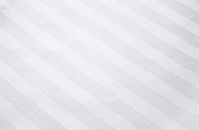 Poszewka na poduszkę ATLAS GRÁDL 50x70 cm biały pasek 2 cm czesana bawełna