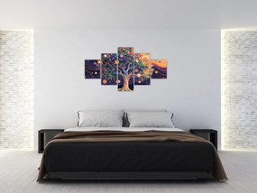 Obraz – Fioletowe drzewo pełne energii (125x70 cm)