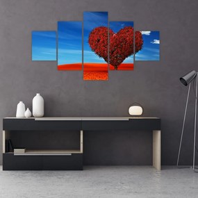 Obraz - Serce z drzewa (125x70 cm)