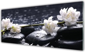 Szkło nad Blatem Równowaga: Kwiat I Kamienie