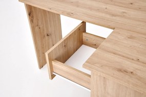Biurko narożne BEGA dąb artisan HALMAR