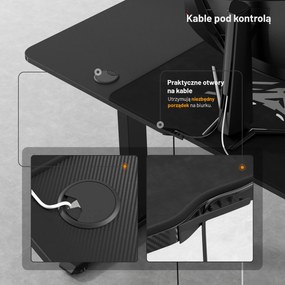 Biurko z regulacją wysokości Diablo X-TENSIO 1400 czarne