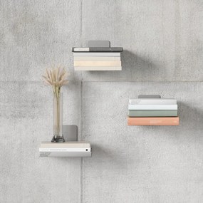 Srebrne metalowe półki zestaw 3 szt. 18 cm Conceal – Umbra