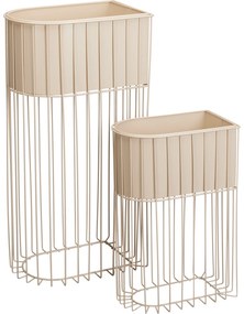 Zestaw 2 metalowych kwietników stojących SOFT FORM