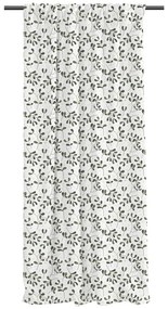 Biało-zielona zasłona z satyny bawełnianej 110x250 cm Santa Likes Mistletoe – Butter Kings