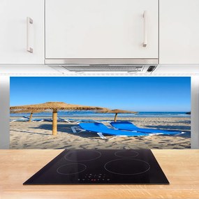 Panel Szklany do Kuchni Spokój Nadmorskiej Plaży