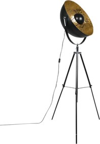 Inteligentna lampa podłogowa industrialna czarna statyw z WiFi A60 - Magna 50 Eglip