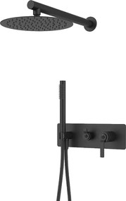 Molette kolumna prysznicowa wpuszczana mechaniczna czarna matowa - Essebagno