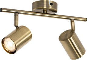 Nowoczesny reflektor brązowy regulowany 2-punktowy - Jeana