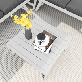 Outsunny Zestaw mebli ogrodowych Loungemöbel-Set 4-częściowy, 115 cm x 61 cm x 65 cm, Szary + Biały