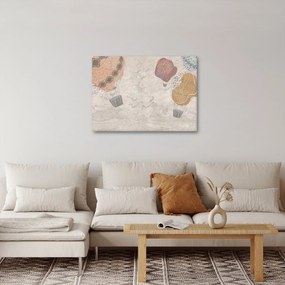 Obraz - Balony nad miastem, ciepłe odcienie (70x50 cm)