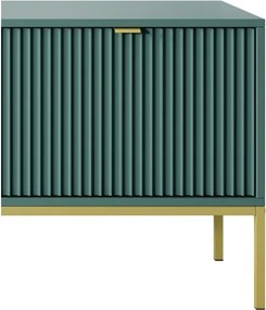NAYA Szafka RTV 154 zielona (LABRADOR) | złoty stelaż