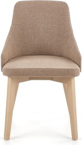 Wygodne krzesło na drewnianych nogach w kolorze dąb sonoma Toledo Halmar