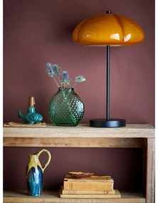 Lampa stołowa w kolorze ochry ze szklanym kloszem (wysokość 46,5 cm) Kinoko – Bloomingville