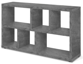 Szary regał w dekorze betonu 150x83 cm Berlin – TemaHome