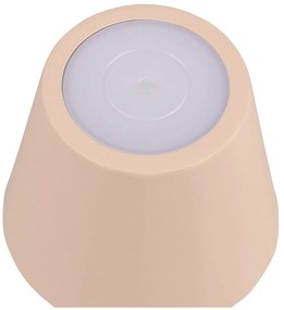 Kremowa lampa stołowa LED z metalowym kloszem (wysokość 21 cm) Diaz – Trio