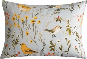 Poszewka na poduszkę z mikrofibry SPRING BIRDS 70x90 cm, kolorowa