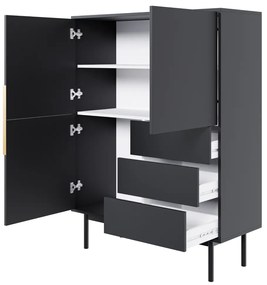 Komoda VIVALA 3D3S, czarna