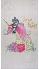 Dywan dziecięcy odpowiedni do prania w kolorze kości słoniowej 80x120 cm Cute Unicorn – Vitaus