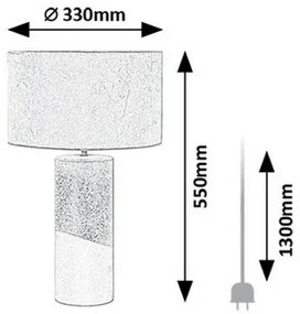 Rabalux 74219 dekoracyjna ceramiczna lampa stołowa Yelda, brązowy