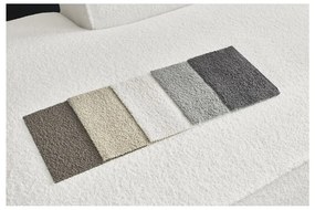Biały narożnik modułowy z materiału bouclé (lewostronny/w kształcie litery U) Megeve – Bobochic Paris