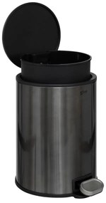Stalowy kosz na śmieci DELTA, 6 l