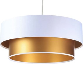 Złoto-biała lampa wisząca w stylu glamour - 5X S420 B9-R29