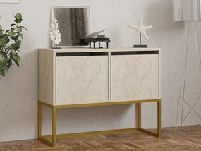 Komoda – 90 x 70 x 34 cm – Trawertyn – Płyta wiórowa pokryta melaminą