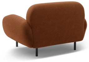 Fotel z materiału bouclé w kolorze terakoty Poppy – Micadoni