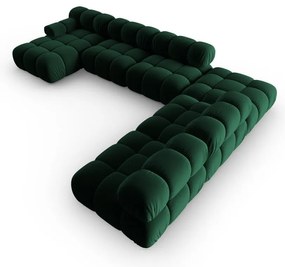 Zielona aksamitna sofa 379 cm Bellis – Micadoni Home