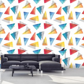 Fototapeta - Abstrakcyjne trójkąty (196x136 cm)