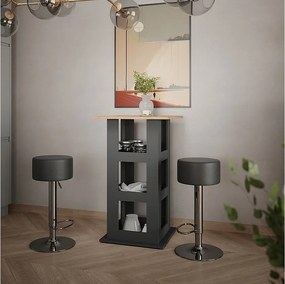 Zestaw stołu barowego złoty dąb power/antracyt 65x65x106 repose