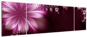 Obraz abstrakcji - kwiaty (170x50 cm)