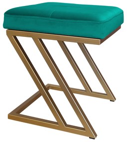 Pufa ZETA LOFT taboret podnóżek podstawa złota MG20