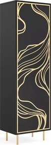 Elegancka witryna Gambia 60 cm – nowoczesna, glamour, art deco, metalowy stelaż