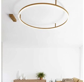 Ideal Lux - Lampa sufitowa LED ORACLE SLIM LED/37W/230V 4000K śr. 70 cm złota