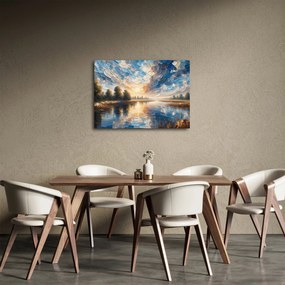 Obraz - Obraz słońca nad wodą (70x50 cm)