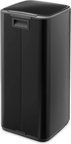 Stalowy kosz na śmieci z pedałem w kolorze matowej czerni 30 l Bo – Brabantia