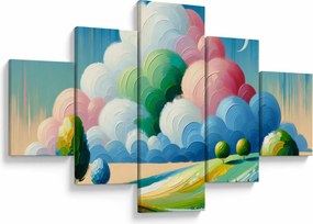 Obraz - Krajobraz z chmurą (125x70 cm)