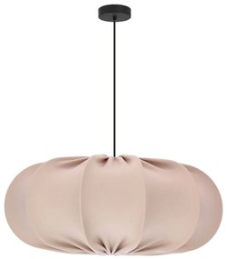 Beżowa lampa wisząca z tekstylnym kloszem ø 52 cm Cafee – Candellux Lighting