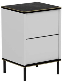 Stolik nocny Imaj White Marble