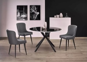 Stół Noir Elegance czarne szkło MDF lakierowany – nowoczesny, minimalistyczny, czarna stal